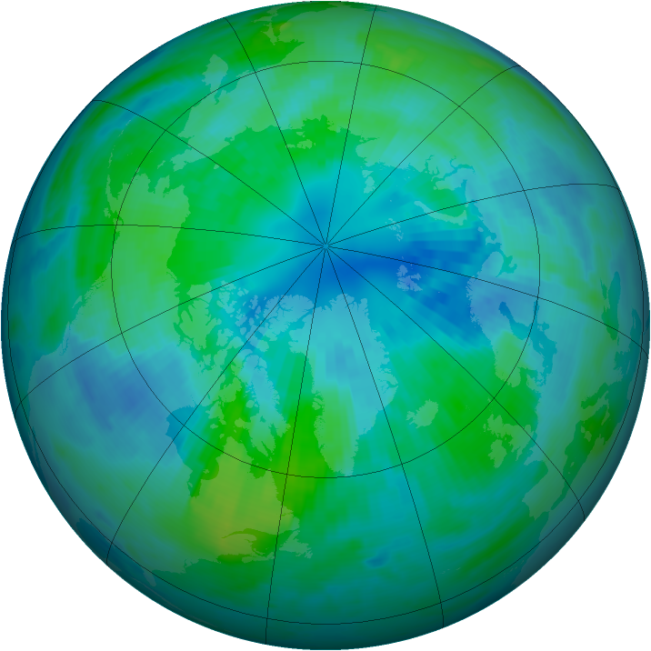 Arctic ozone map for 04 October 1996